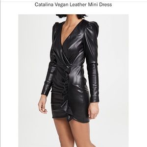 Jonathan Simkhai black vegan leather dress